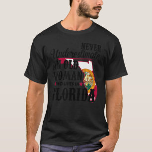 Womens Flag Florida Home Old Woman Flo Grown T-Shirt
