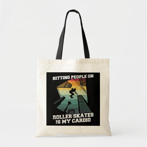 Womens Flat Track Roller Derby Design for a Tote Bag