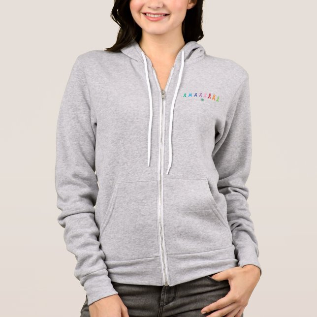 Women's Fleece Track Jacket Hoodie (Front)