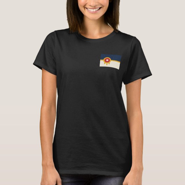 Women's  Fleece Zip Jogger, flag of Tulsa City T-Shirt (Front)