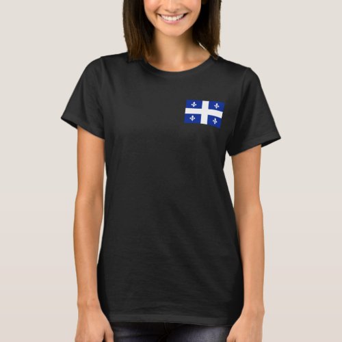 Womens  Fleece Zip Jogger with flag of Quebec T_Shirt