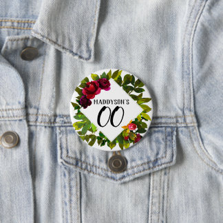 Women's Floral 80th 90th 91st 92nd 95th 98th 99th Button