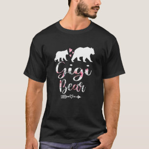 Womens Floral Bear Matching Family Outfits Gigi Be T-Shirt