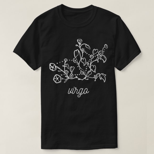 Womens Flower Constellation Virgo Virgo Man Or Wom T-Shirt (Design Front)