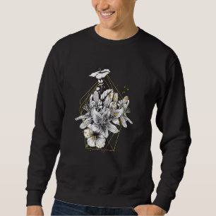 Womens Flower of Life Mandala with Yoga Tattoo Hen Sweatshirt