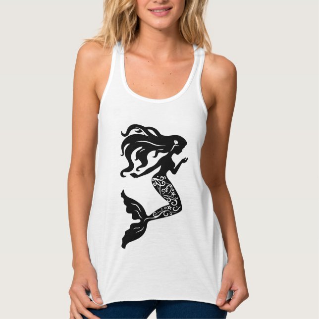 Womens Flowy Tank-Mermaid Tank Top (Front)