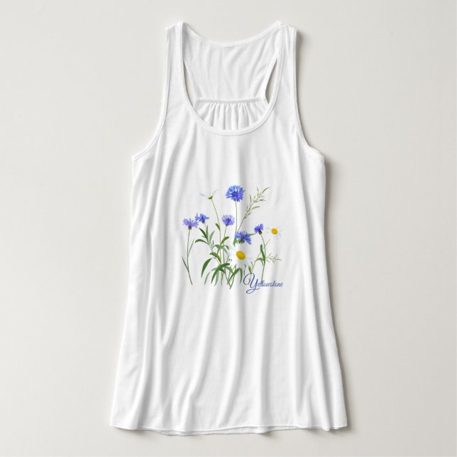 Women's Flowy Tank Top-Yellowstone Wildflowers Top (Design Front)