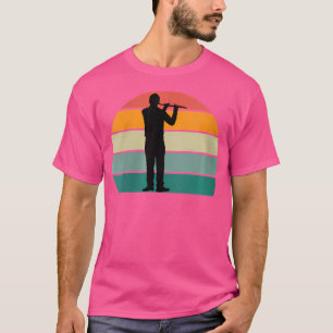 Womens Flute Recorder Flutist Player Flutist Wind  T-Shirt
