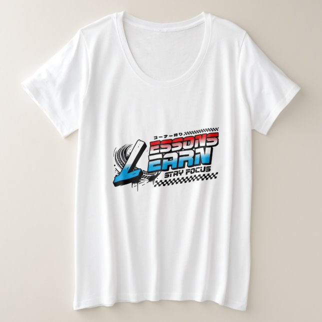 WOMEN'S FOCUS LESSONS LEARN PLUS SIZE TEE (Design Front)