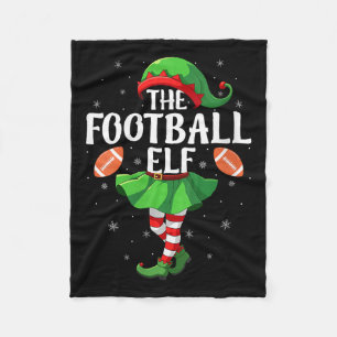 Womens Football Elf Christmas Girls Women Elf Squa Fleece Blanket