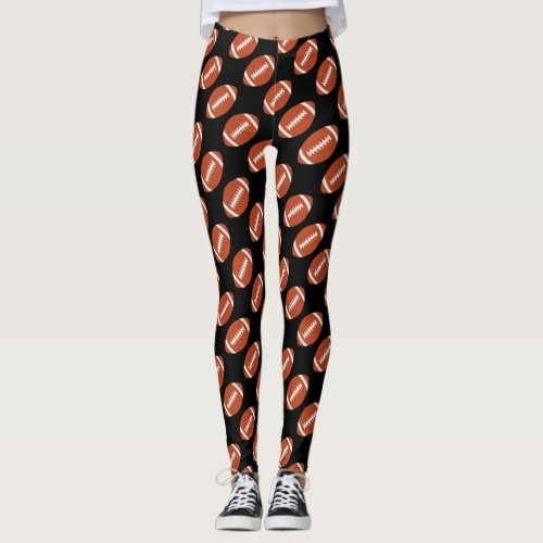 Womens Football Fan Cute Game Day Leggings