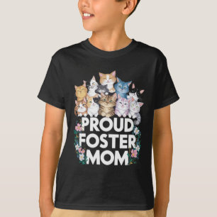 Womens Foster Cat Adopt Shirt Proud Foster Mom