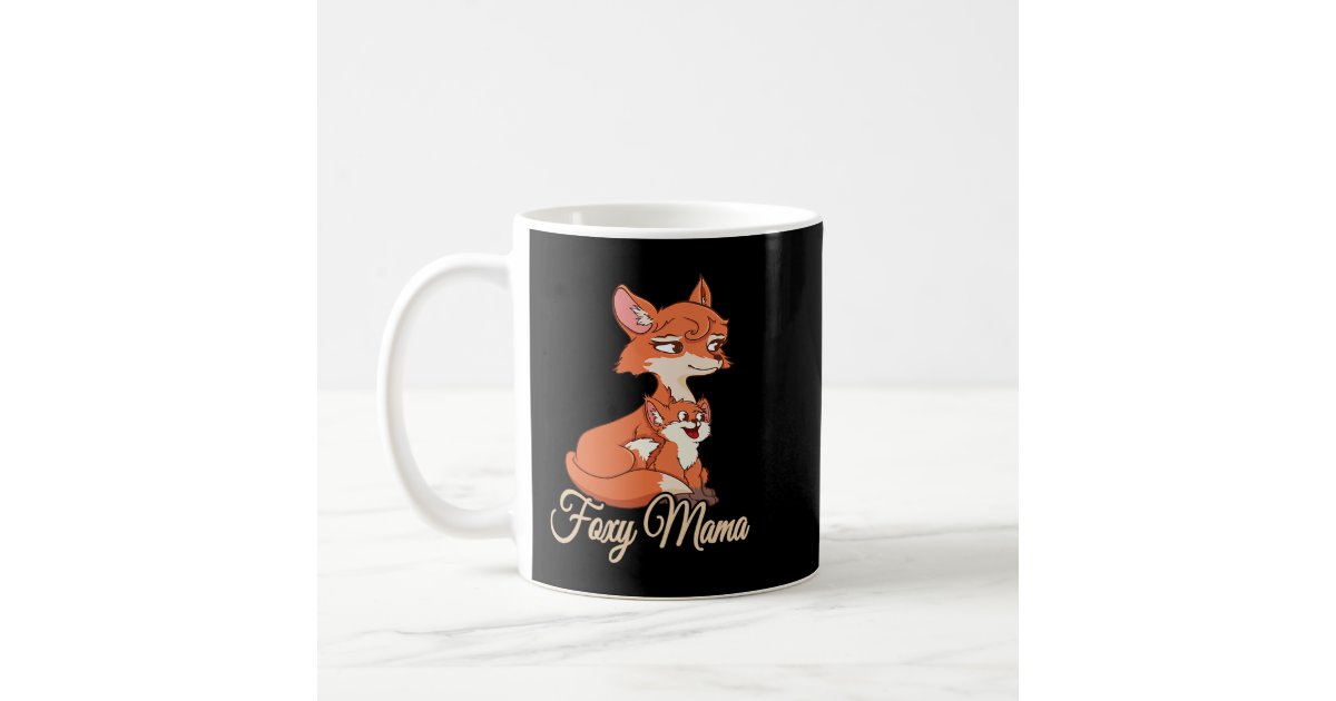 mothers day mug, love mama fox coffee mug gift