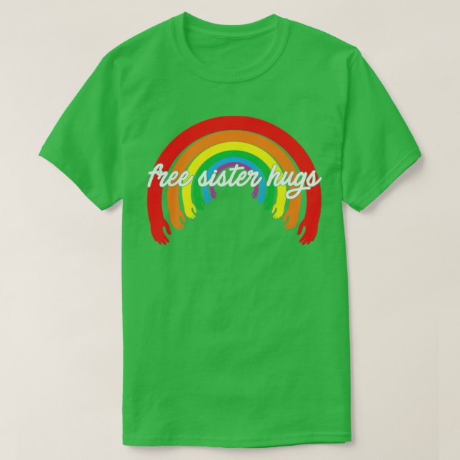 Womens Free Sister Hugs LGBT T-Shirt (Design Front)