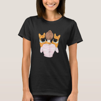 Womens French Bulldog Mama Frenchie T-Shirt