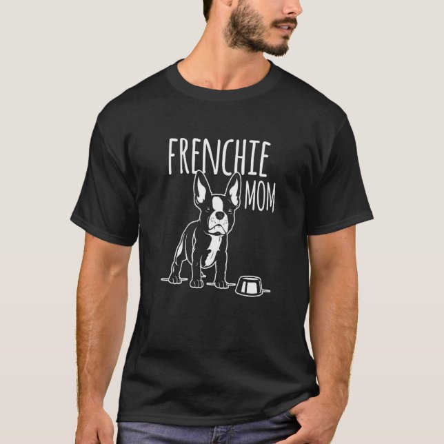 Womens Frenchie Mom Mother of French Bulldog Dog L T-Shirt (Front)