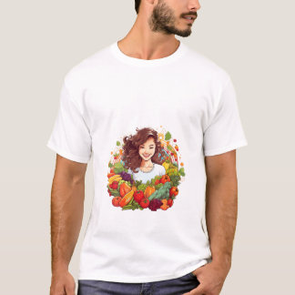 Womens fresh fruit vegetables T-Shirt