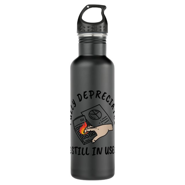 Womens Fully Depreciated Still In Use Funny Accoun Stainless Steel Water Bottle (Front)