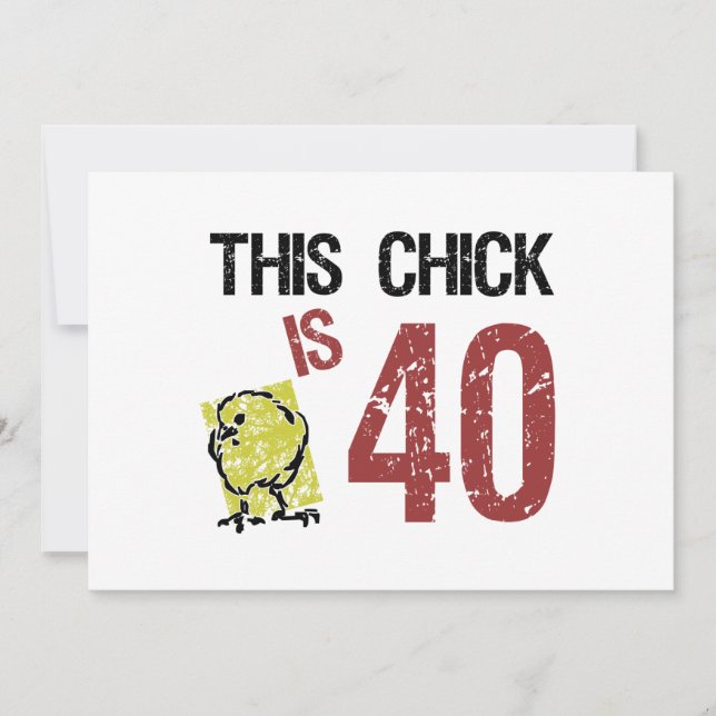 Women's Funny 40th Birthday Card (Front)