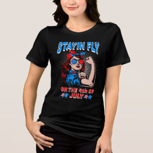Women's funny 4th of July  Tri-Blend Shirt