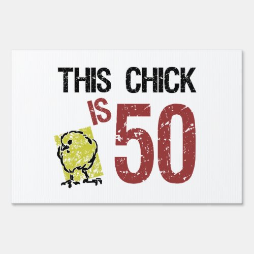Womens Funny 50th Birthday Sign
