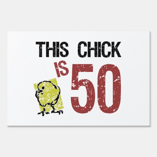 Women's Funny 50th Birthday Sign (Front)