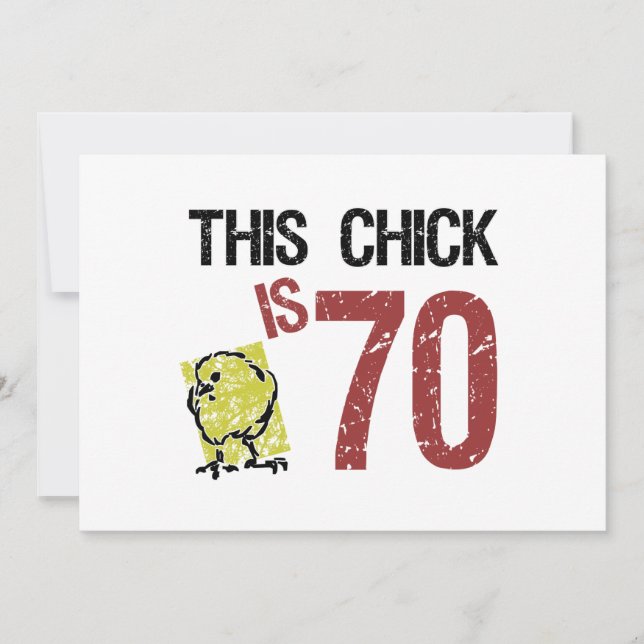 Women's Funny 70th Birthday Card (Front)