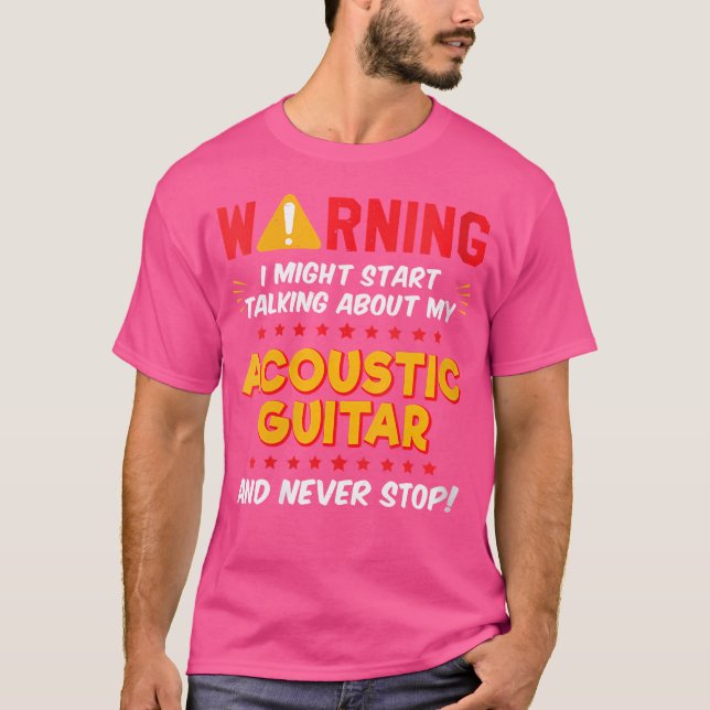 Womens Funny Acoustic Guitar Joke Graphic T-Shirt (Front)