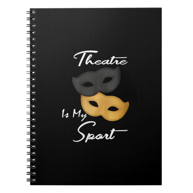 Women's Funny Actor Actress Theater Masks Gift Notebook (Front)