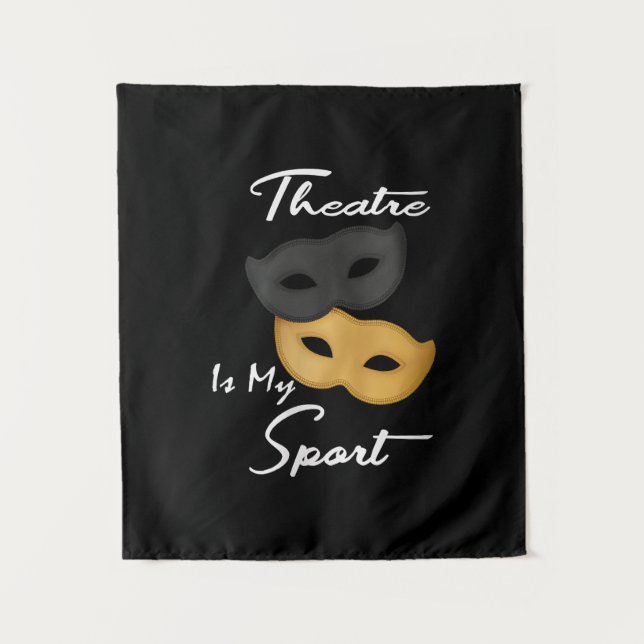 Women's Funny Actor Actress Theater Masks Gift Tapestry (Front)