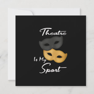 Women's Funny Actor Actress Theater Masks Gift Thank You Card