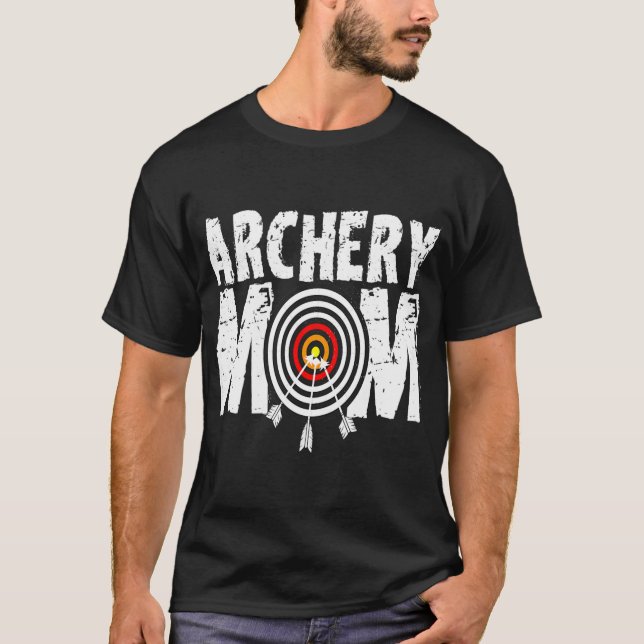 Womens Funny Archery Mom Archery shooter Bow T-Shirt (Front)