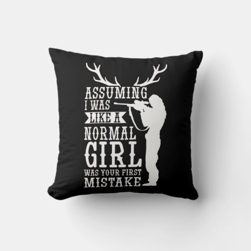 Womens Funny Assuming I Was Like A Normal Girl Throw Pillow