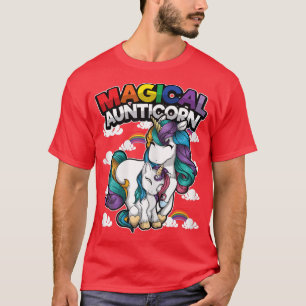 Womens Funny Aunt Magical Aunticorn Cute Unicorn M T-Shirt