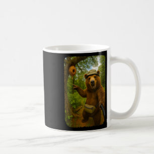 Womens Funny Bear Selfie Near Beehive Hiking Throu Coffee Mug