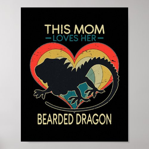 Womens Funny Bearded Dragon Lover Graphic Women Poster