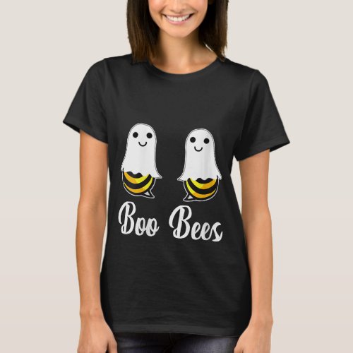 Womens Funny Boo Bees Couples Halloween Costume V_ T_Shirt