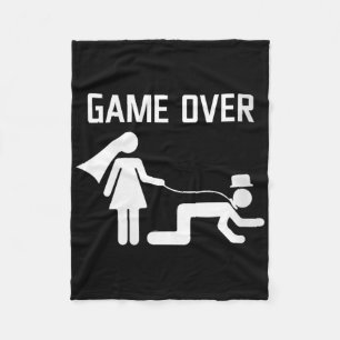 Womens Funny Bride Groom Wedding Bachelor Bachelor Fleece Blanket