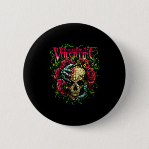 Womens Funny Bullet My Valentine Skull Roses And R Button