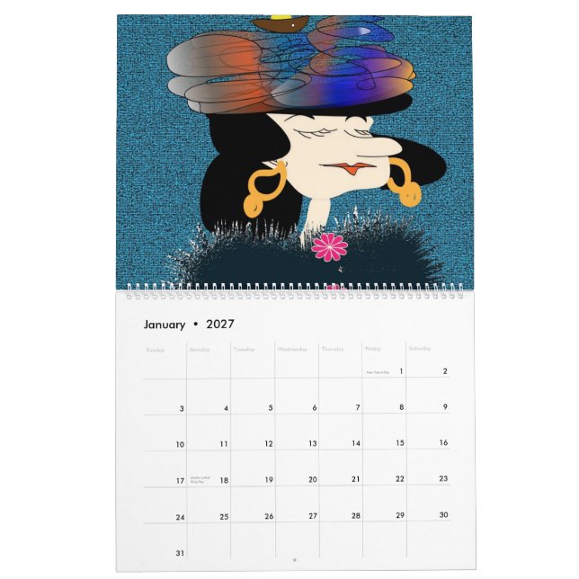 Women's funny calendar (Jan 2027)