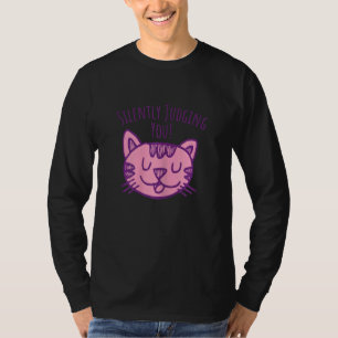 Womens Funny Cat im silently judging you girls mom T-Shirt