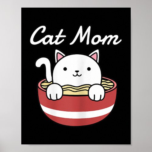 Womens Funny Cat Mom Cat s Mothers Day Funny Cat  Poster