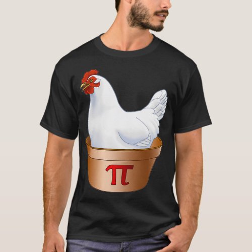 Womens Funny Chicken Pot Pi Pot Pie Math Poultry T_Shirt