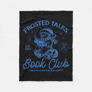 Womens Funny Christmas Snowman Frosted Tales Book  Fleece Blanket