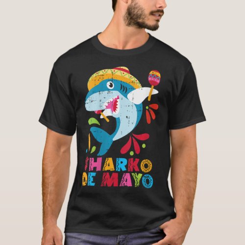 Womens Funny Cinco De Mayo Mexican Shark Lover Mar T_Shirt