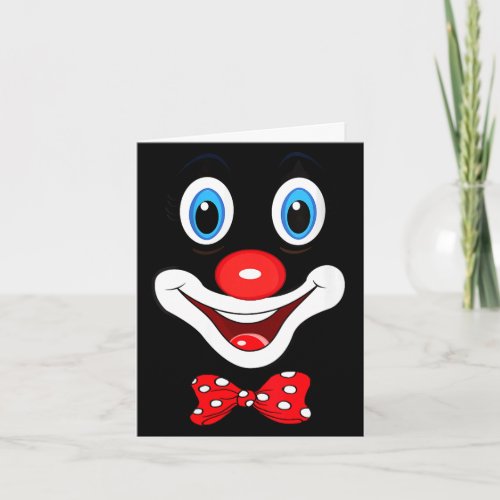 Women's funny clown costumes for children carnival card