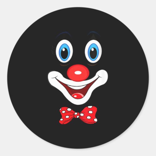 Women's funny clown costumes for children carnival classic round sticker