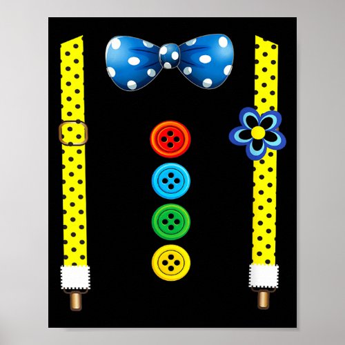Women's funny clown costumes for children carnival poster