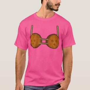 Womens Funny Coconut Bra Summer Halloween Costume T-Shirt