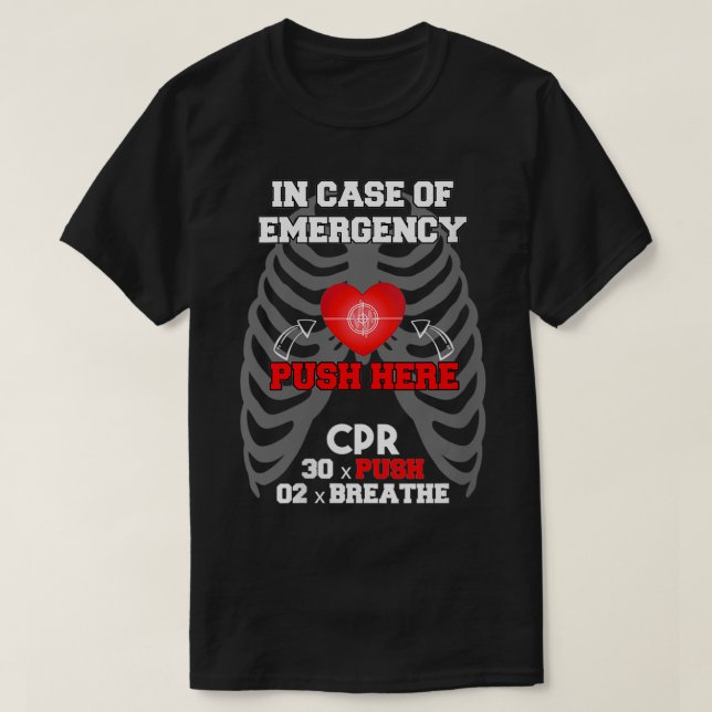 Womens Funny Cpr Instructor First Aid for Nurses C T-Shirt (Design Front)